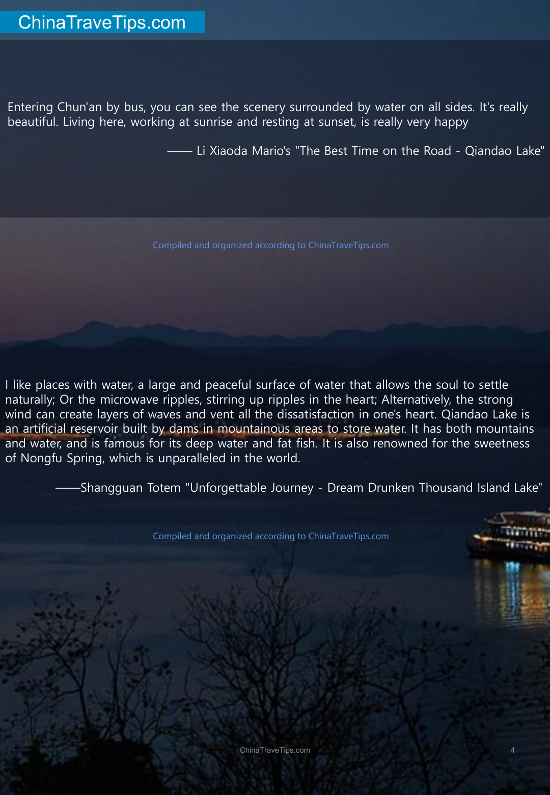 Qiandao Lake Travel Guide